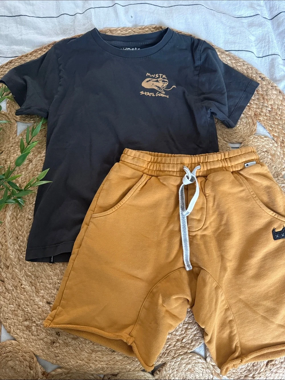 Munster Boy 8 Short Best Mates Washed Dijon Tee and Short Set.
